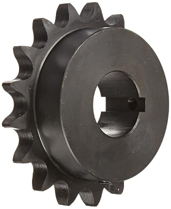 Tsubaki 60B17F-1F Finished Bore Sprocket, Single Strand, Inch, #60 ANSI No., 3/4" Pitch, 17 Teeth, 1-3/8" Bore