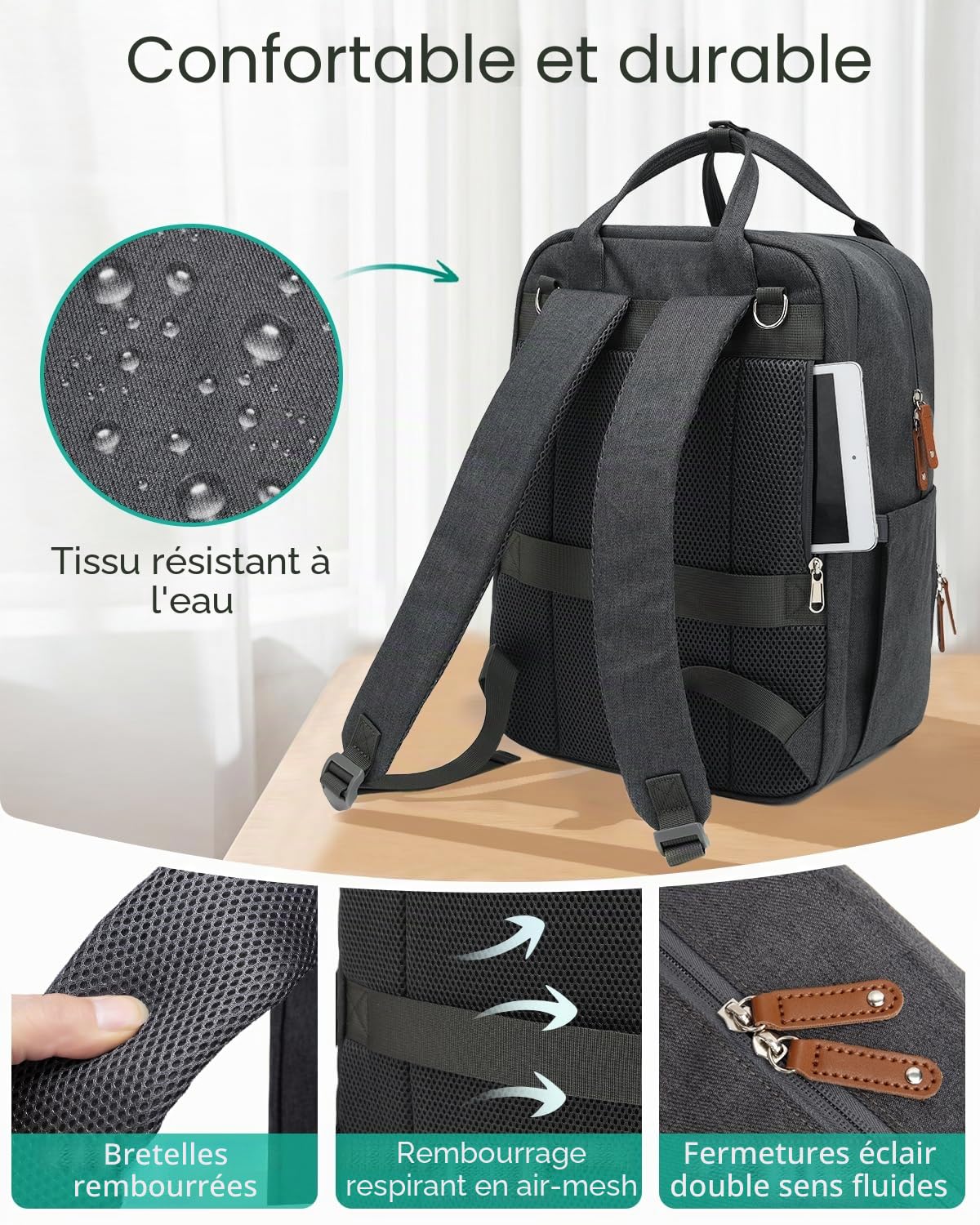 Qualyphant Expandable-Diaper-Bag Sac-à-Couches Extensible Mixte