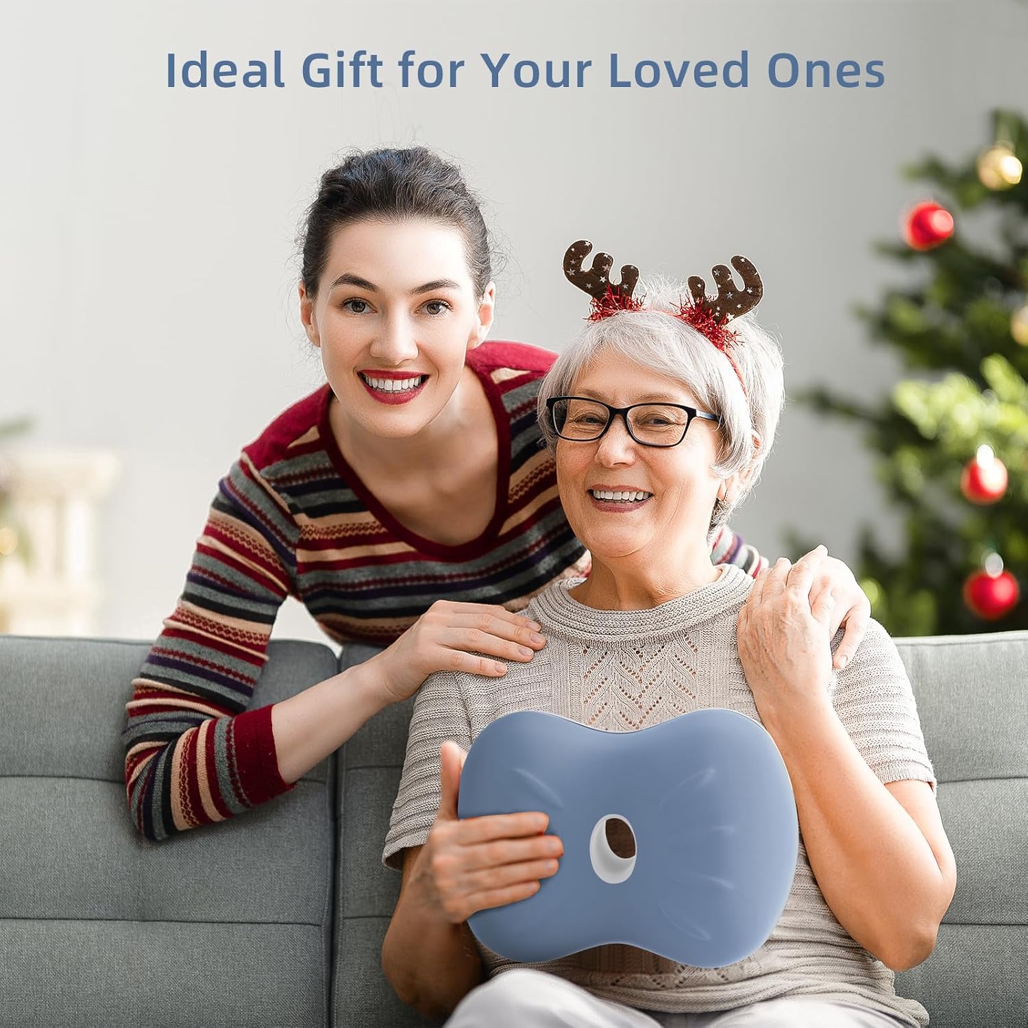 Knee Pillow for Side Sleepers - Cooling Pillows Between Legs for Side Sleeping - Large Memory Foam Knee Pillows for Hip Pain & Spine Alignment (Misty Blue) - Image 8