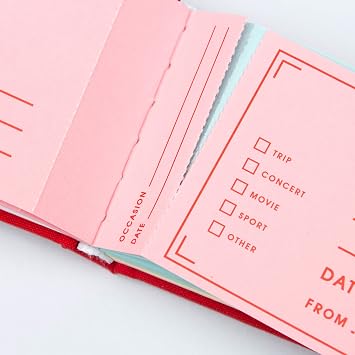 Suck UK Coupon Book | Blank Tickets for Events | DIY Voucher Card | Retro Design Novelty Gift | Date Night Cards for Him & Her | Personalized Coupons | Hard Cover Custom Birthday Gift Vouchers