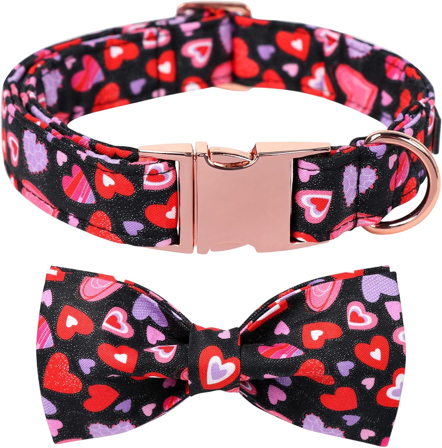 Paws Valentines Day Dog Collar Bowtie, Dog Bowtie