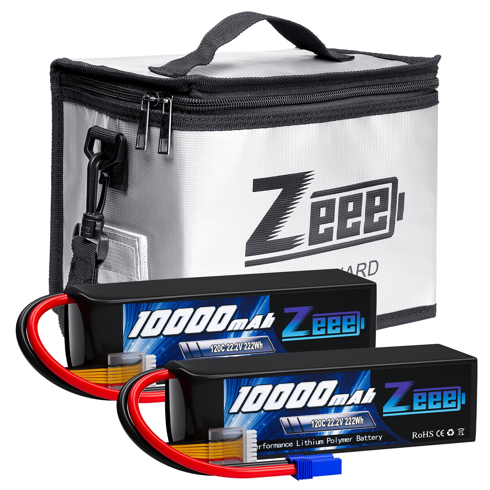 Amazon.com: Zeee 6S Lipo Battery 10000mAh 22.2V 120C Soft