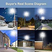 Vista 8 de Large Solar Street Lights Outdoor Waterproof Heavy Duty, Dusk to Down Solar Parking Lot Lights Mention Sensor, Outdoor Yard Light LED Floodlight