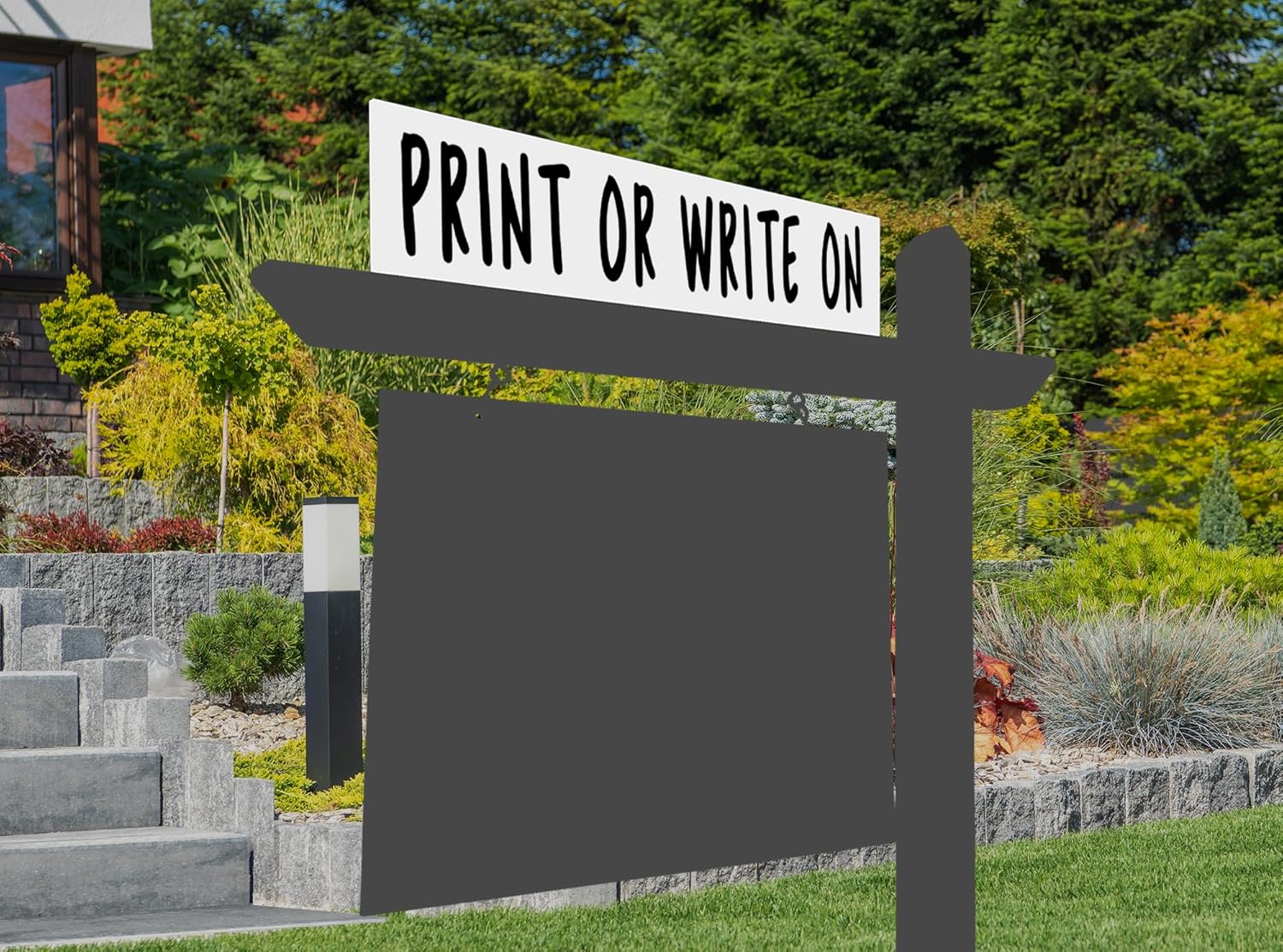 Bundle of Blank White Yard or Lawn Rider Signs 24" x 6" Corrugated Plastic Poster - Waterproof, Made in the USA, Print-ready (20)