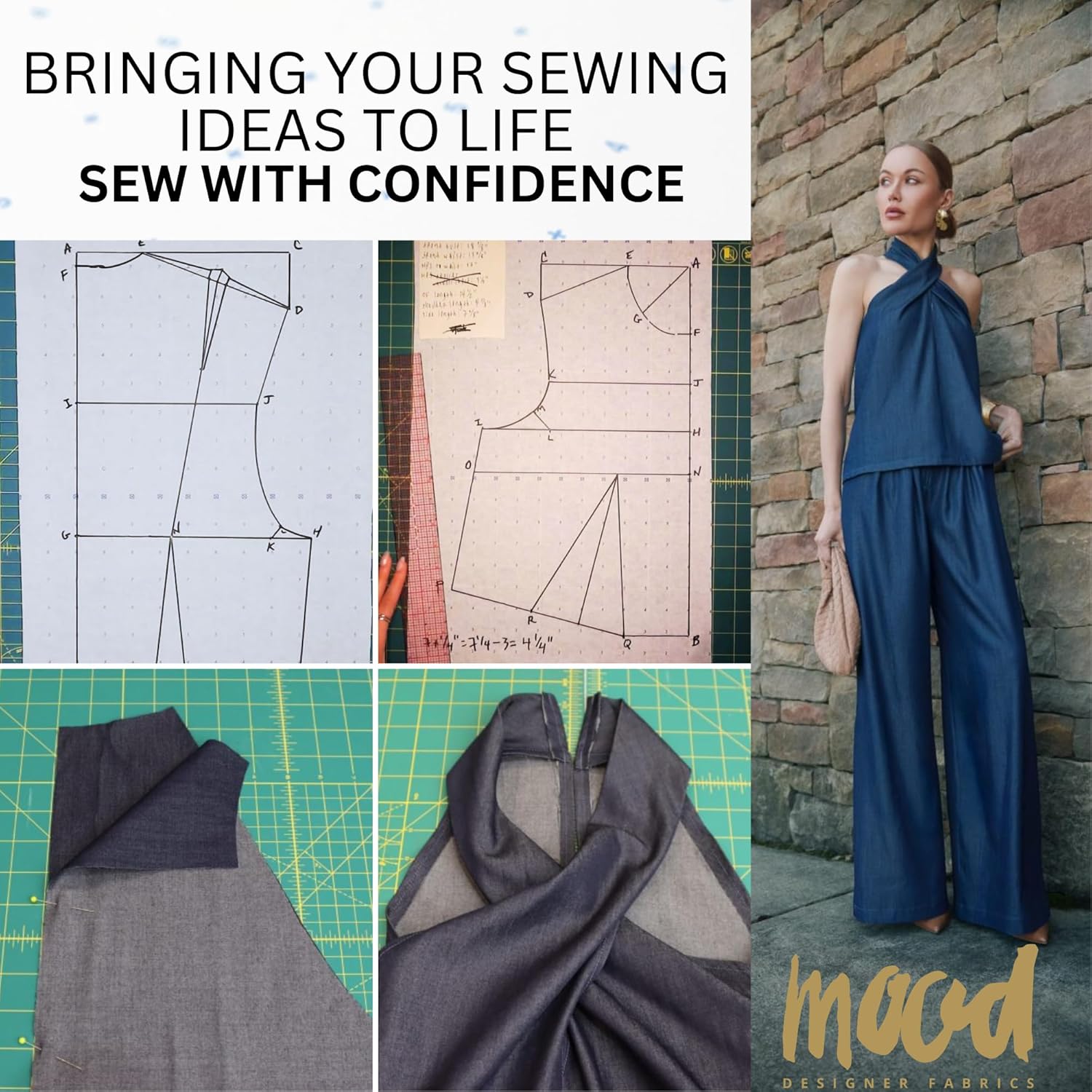 White Dotted Pattern Paper - 30 Yards Roll Bundle for Sewing, Crafting, and Drawing by Mood Fabrics, Standard Weight 40 inch Wide, Sewing Tracing Paper