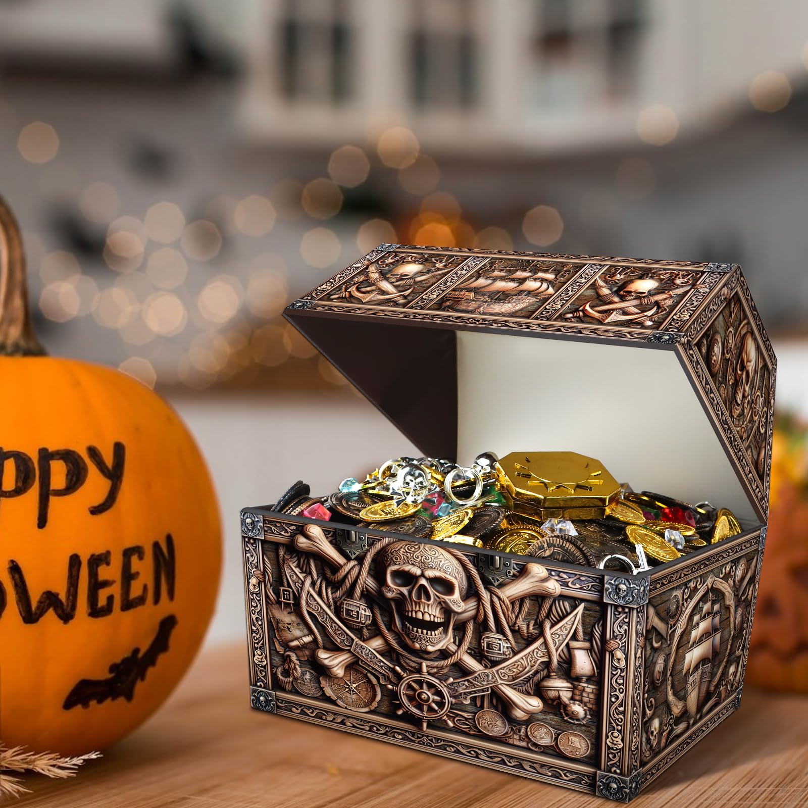 Amazon.co.jp: PETCEE スカルトレジャーボックス 教室用 - 9x9.3x8