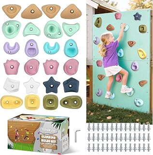 SEKKVY 24-Pack Kids Climbing Holds - Toddler Rock Climbing Toy Set with Hardware for Indoor/Outdoor Climbing Walls