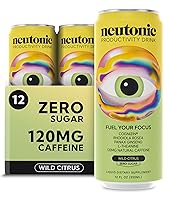 Vista 12 de Neutonic Bebida Energética Nootrópica de Productividad Hielo Tropical 12 Latas 120mg Cafeína Natural, Cero Azúcar Apoya la Memoria, Claridad