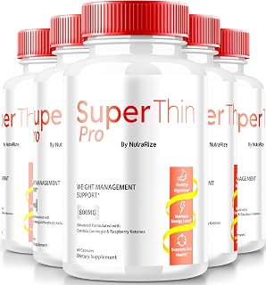 (5 Pack) SuperThin Pro Pills, Super Thin Pro Weight Loss & Balanced Nutrition, Official Keto Formula, Natural Supplement to Transform Your Body and Overall Health, SuperThinPro Review (300 Capsules)