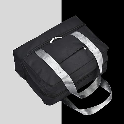 Miniatura 7 de Fidelo Bolsas de viaje para mujer Bolsa de lona grande multifuncional para pasar la noche, plegable, viajes, gimnasio, bolsa grande plegable para