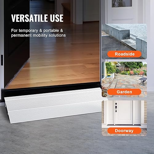 Miniatura 6 de VEVOR Rampa de umbral de puerta, rampa de puerta de elevación de 2 pulgadas para sillas de ruedas, rampa de entrada de puerta de aluminio para