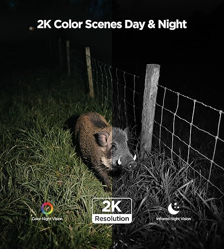 Miniatura 5 de Cámara de seguridad solar celular 4G LTE al aire libre sin WiFi Cámara de seguridad con energía solar al aire libre Tarjeta SIM incorporada 2K