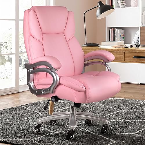 Miniatura 9 de VITESSE Silla de oficina resistente de 500 libras para aliviar el dolor de espalda baja, silla de oficina alta con soporte lumbar ergonómico, silla