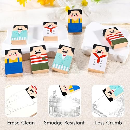 Miniatura 5 de 8 unidades de borradores de salario para tío calvo a granel, borrador calvo a granel, borrador de lápiz divertido para mascotas, regalos de regreso