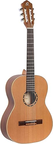 Miniatura 196 de Serie Familiar Guitarra Clásica de Nylon Tamaño 1/4 con Bolsa Tapa de cedro - Natural - Satén