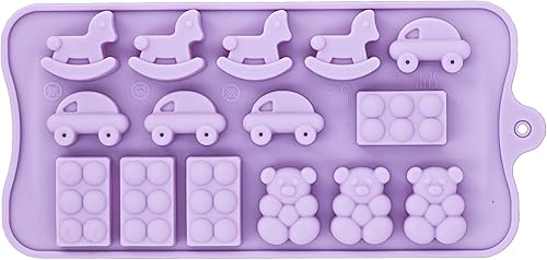 Zoie + Chloe Bandeja de hielo de silicona y molde para osito de goma, gelatina, chocolate, jabón, crayón y mucho más