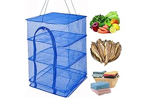 Foldable Hanging Drying Net for Fish, Vegetables, and Herbs (25.59x13.78x13.78 in)