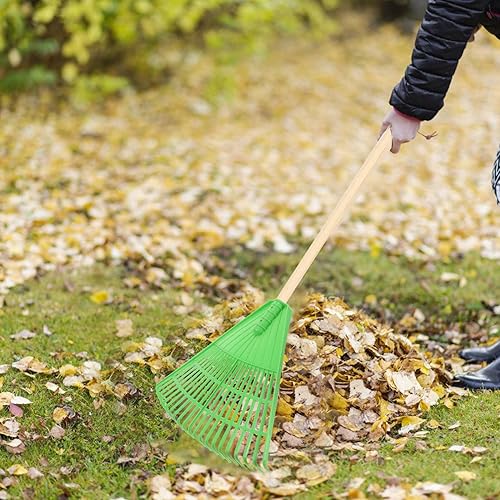 Miniatura 7 de Rastrillo de plástico ligero para una limpieza eficiente del césped para hojas y escombros y diseño compacto para uso en exteriores