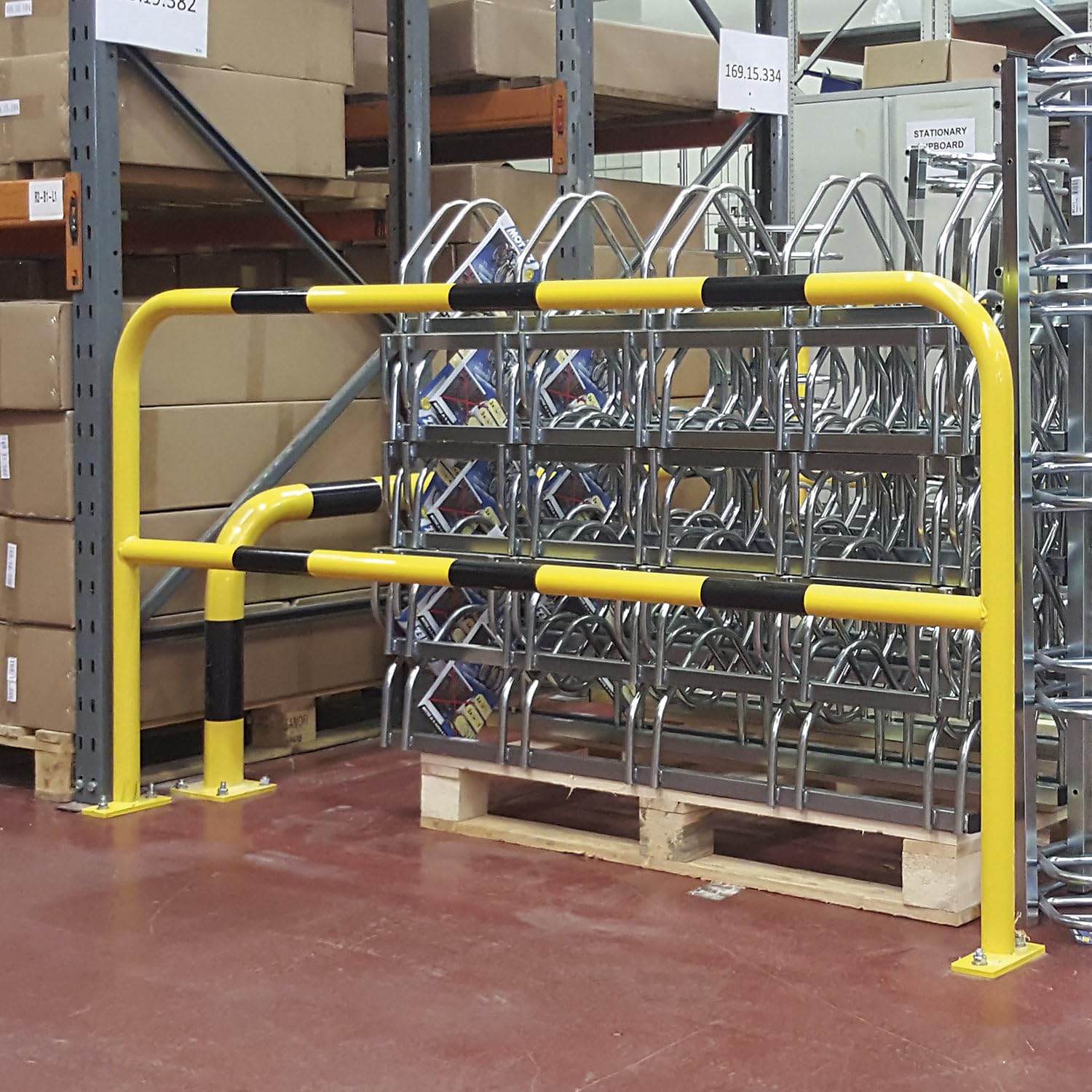 Arco de protección, tubo redondo 48/2 mm, para atornillar, anchura 1500 mm, galvanizado/revestido.
