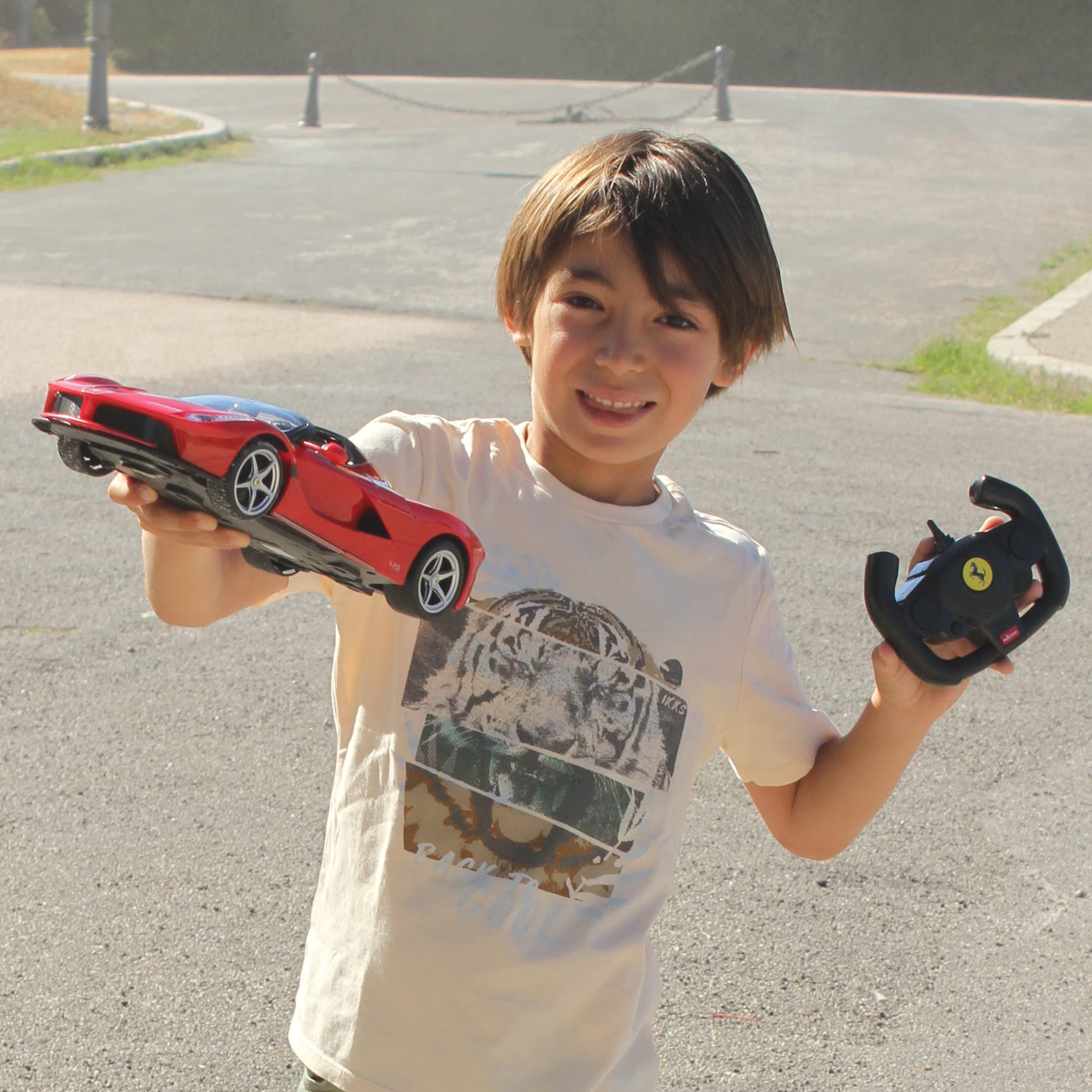 TURBO CHALLENGE - Ferrari Aperta - RC Prestige - 095616 - Auto Telecomandata - Rossa - 1/14 - Batterie Non Incluse - Plastica - Giocattolo per Bambini - Regalo - A partire dai 6 anni