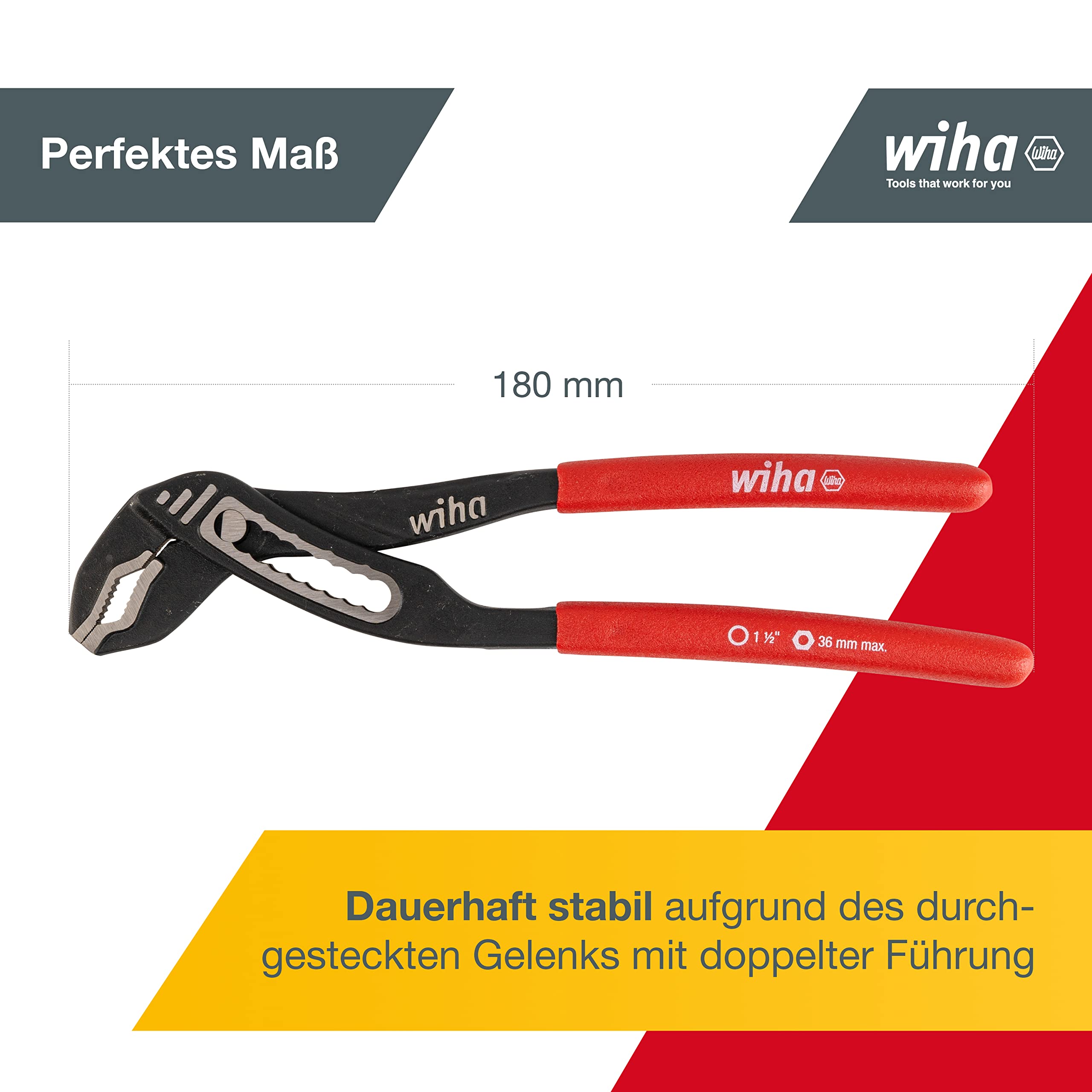 Wiha Wkrętaki do instalacji wodnych Classic przesuwne 180 mm (26760)