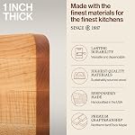 John Boos Chop-N-Slice Series Rectangular Maple Cutting Board, 16" x 10" x 1", 4.5 lb – Reversible Edge-Grain Butcher Block, Made in the USA