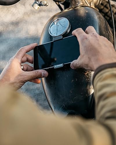 Miniatura 3 de Soporte magnético para teléfono de motocicleta, accesorios Harley Davidson, soporte de aluminio Billet de alta calidad para tanque de gasolina o