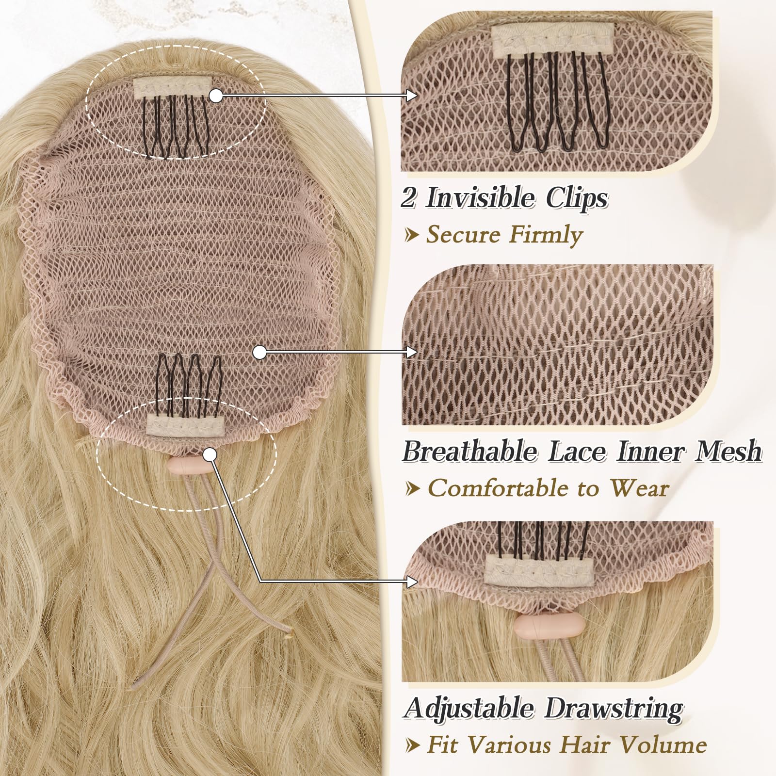 BARSDAR Blonde Ponytail Extension - Image 3