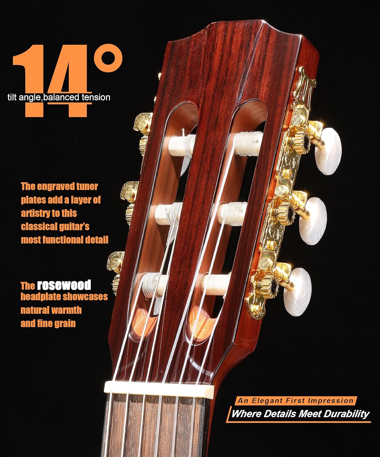 AKLOT 39” Cutaway Classical Guitar: Full-Size Body, Mahogany Back & Sides with Spruce Top, Nylon and Steel Strings Combined, Deluxe Guitar Set Includes Gig Bag, Tuner, Capo, Strings and Picks(BZ-SG)