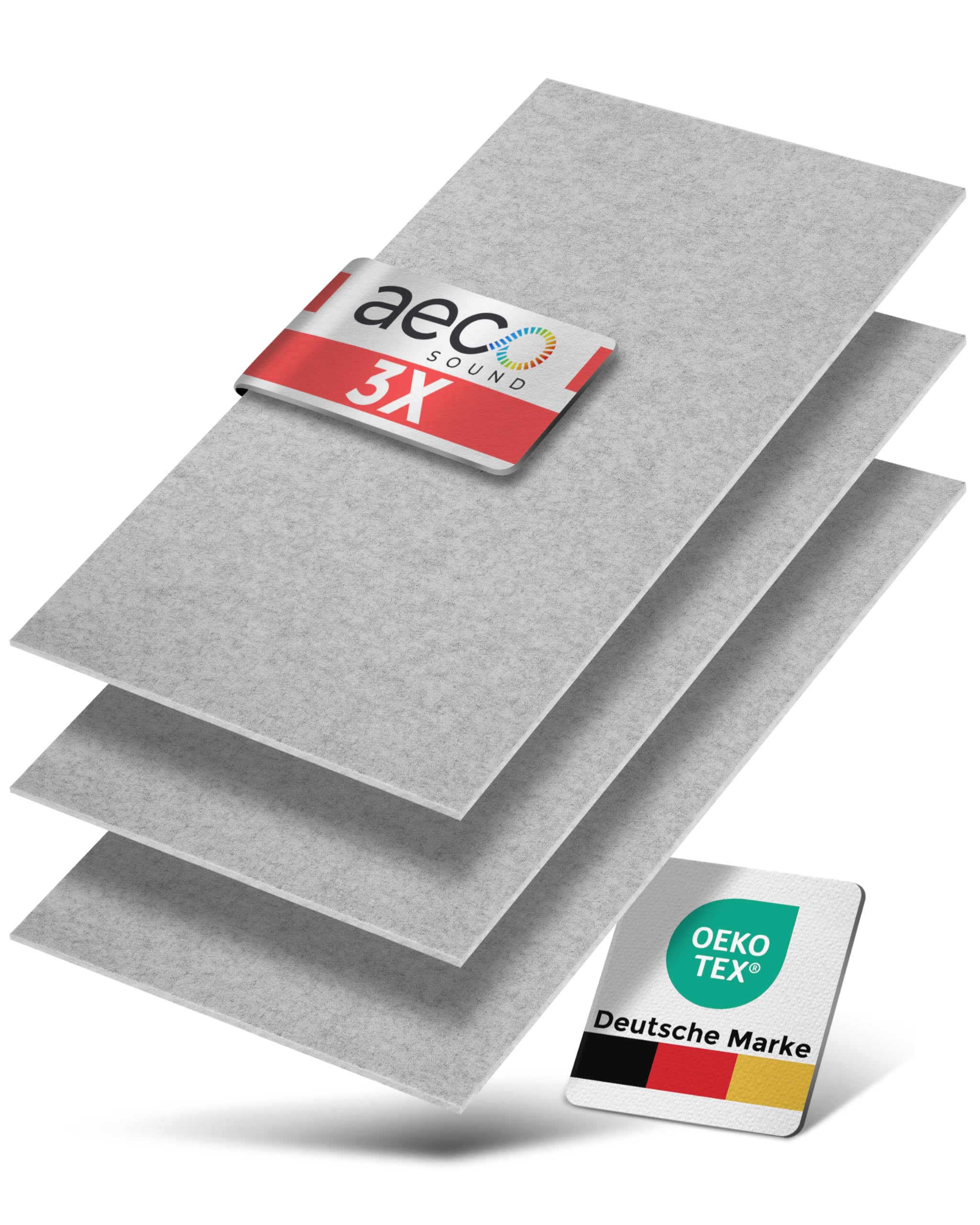 Aeco Sound® - Panneaux Acoustiques En Bois, 4 Pièces De 120x60 cm (= 2