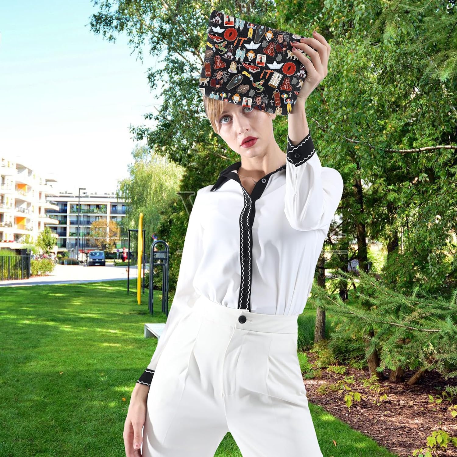 WCGXKO Horror Gift Horror Lover Gift Horror Books lover Gift Horror Novelty Zipper Pouch Makeup Bag For Fans (to do with) - Image 6