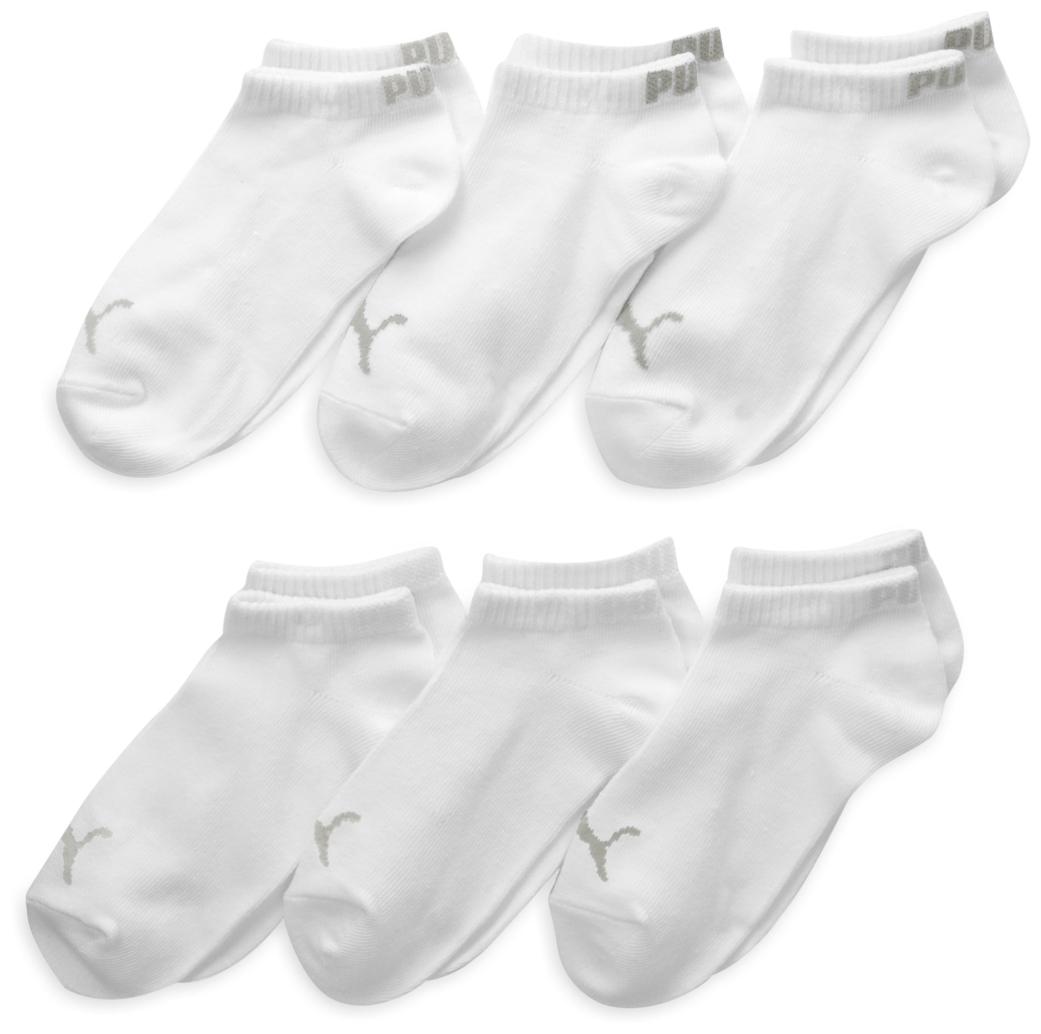 PUMA Big Girls' 6-Pack No Show Sock