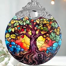 Jocidea Tree of Life Christmas Ornament, Stained Glass Decor, Gifts & Holiday Ideas
