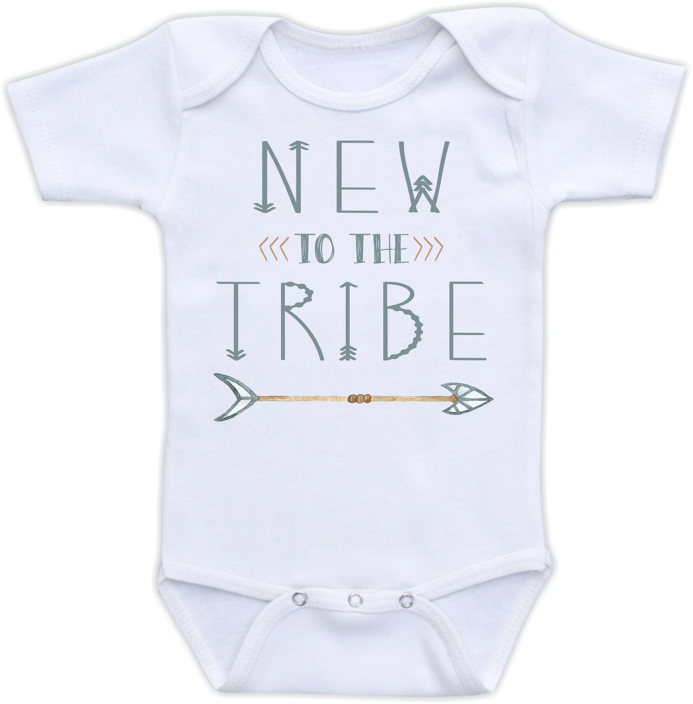New to The Tribe - Birth Announcement (Short Sleeve Cotton Bodysuit)