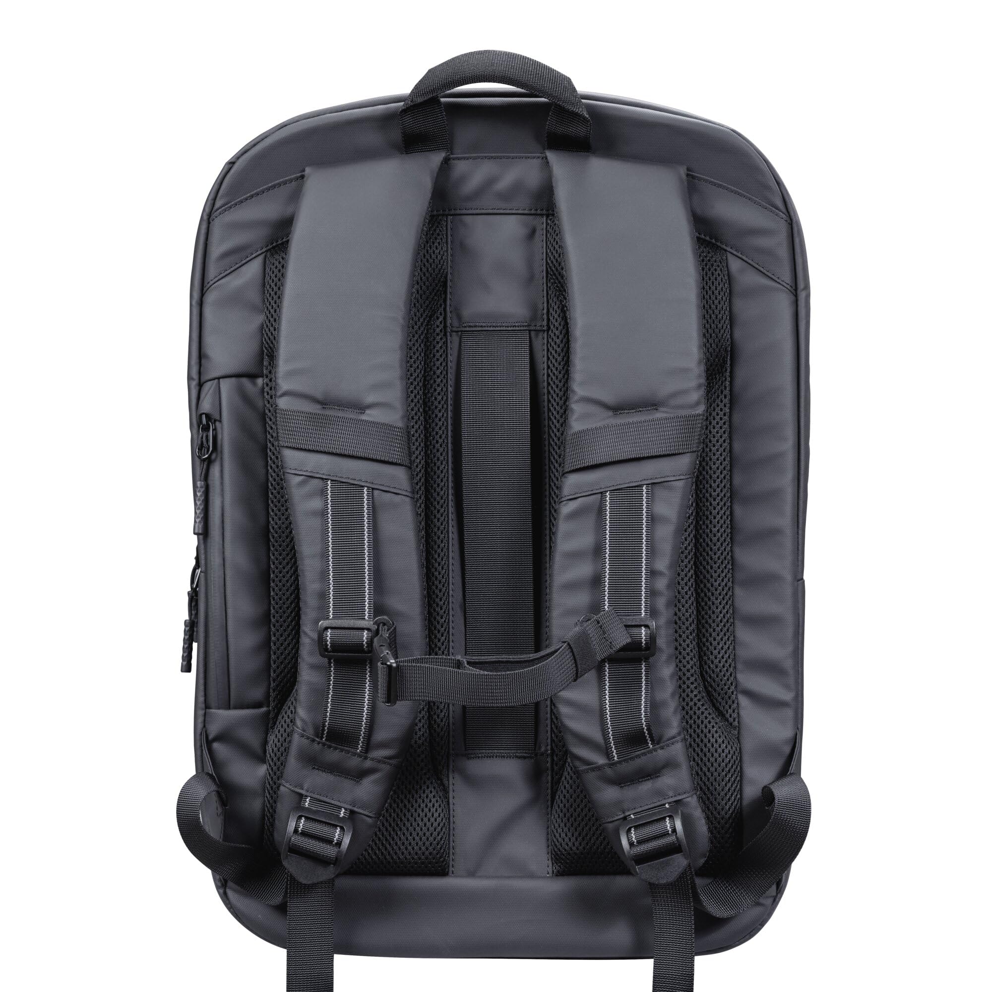 Trust Jersey Mochila Ordenador Portátil 17 Pulgadas 25 Litros, Negro | Resistente al Agua, Backpack de Plástico Reciclado para los Estudios Viajes Trabajo Hombre Mujer