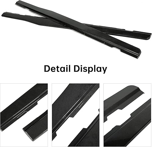 Vista 2 de KUAFU Faldas laterales de repuesto compatibles con Chevy Camaro LT LS SS 1LT Modelo Rocker Paneles de Protección Kit de Cuerpo de Extensión PP