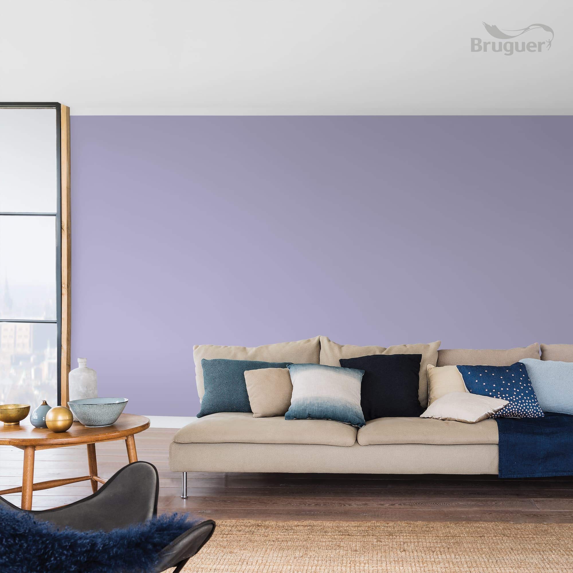 Bruguer Colores del Mundo Pintura para paredes monocapa Mediterráneo Lila 4 L