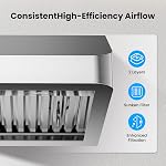 VIKIO HOME Hotte de portée 36 Inch Under Cabinet, Hotte de cuisine avec 980 CFM, 3-Speed Sensation de gestuelle & Panneau de commande tactile, Évent en acier inoxydable 3 Filtres à baffle Pcs avec barre de poignée, duc, LED lampe