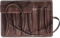 Vista 1 de FPR - Funda de piel con 6 ranuras para pluma estilográfica, para bolígrafos de gran tamaño, cartera de cuero genuino con correa segura, accesorios