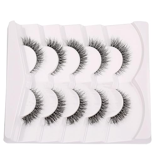 Miniatura 8 de Gmagictobo Pestañas postizas naturales cortas con aspecto de ojo de gato, extensión de volumen, banda transparente, pestañas esponjosas 3D, pestañas