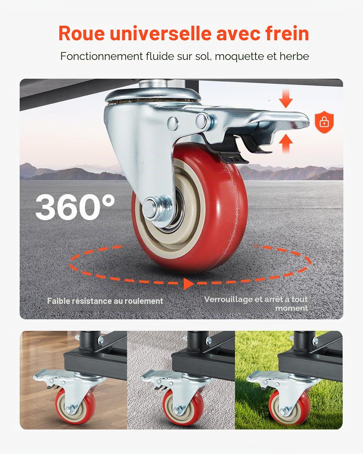 VEVOR Chariot de Chaise Pliante, Capacité de Charge 136 kg, Support en Métal Robuste pour 25 Chaises, Organiseur de Rangement Horizontal Forme en L avec roulettes 360°, pour Salle à Manger, Noir Mat