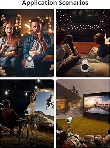 Miniatura 8 de HY300PRO - Mini proyector 4K con WiFi y Bluetooth, proyector inteligente portátil de 1080P, proyector Keystone automático, rotativo, techo al aire