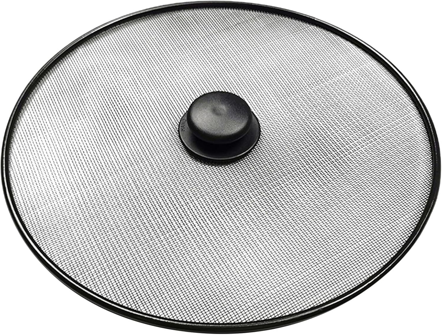 MAGICLULU Universal Stainless Steel Splatter Screen for Wok and Skillets, Black Frying Pan Splash Guard with Finest Mesh and Wide Range of Uses for Safe Cooking