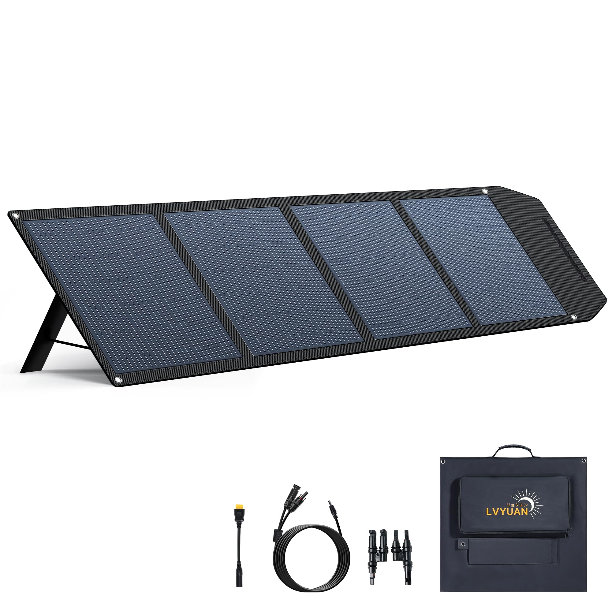 LVYUAN Paneles solares portátiles plegables de 200 W, 23,5 % de alta