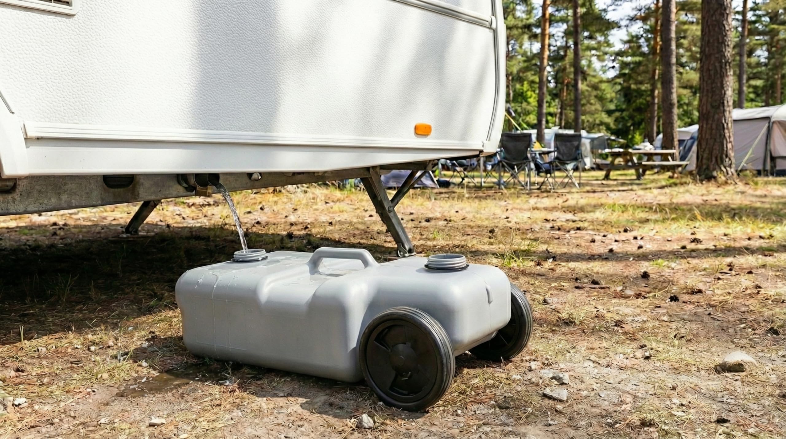 Serbatoio per acque reflue 25L per camper e caravan, rotabile con maniglia, freizeitschmiede