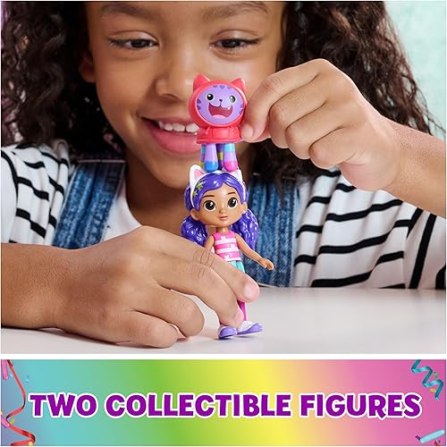 Miniatura 8 de Gabby's Dollhouse Juego de autobús de fiesta de celebración con figuras de juguete de hierba gatera Gabby y DJ y accesorios para casa de muñecas,