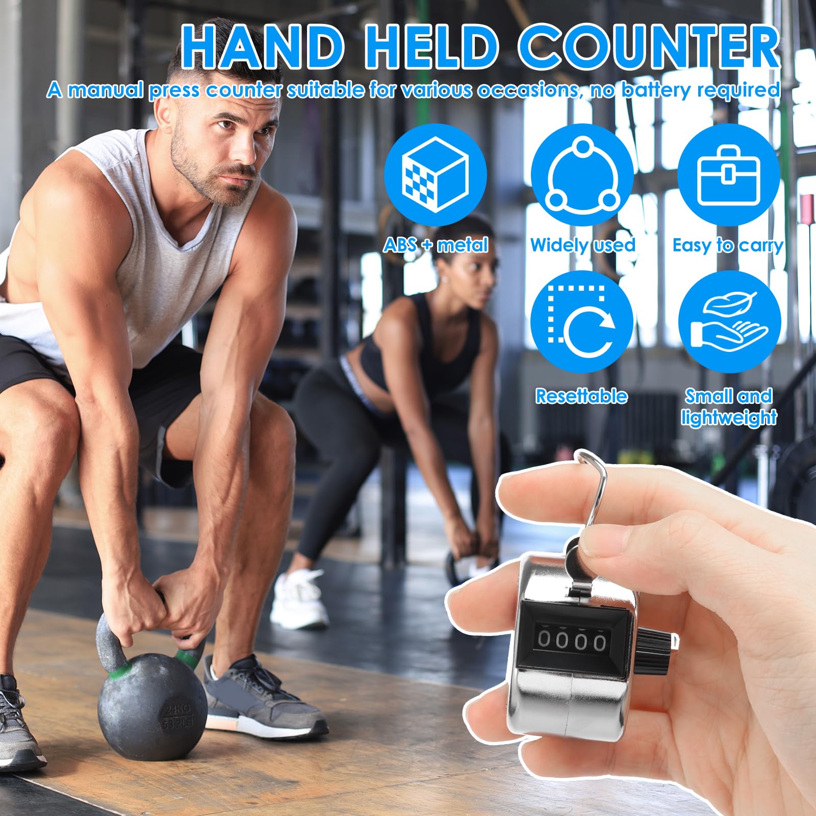 20 Stück Handzähler Zähler, Metall Zähler Klicker Counter | 4-Stellige Handzähler Klicker, Klicker Zähler für Coaching, Knitzen, Angeln, Golf, Sportveranstaltung.