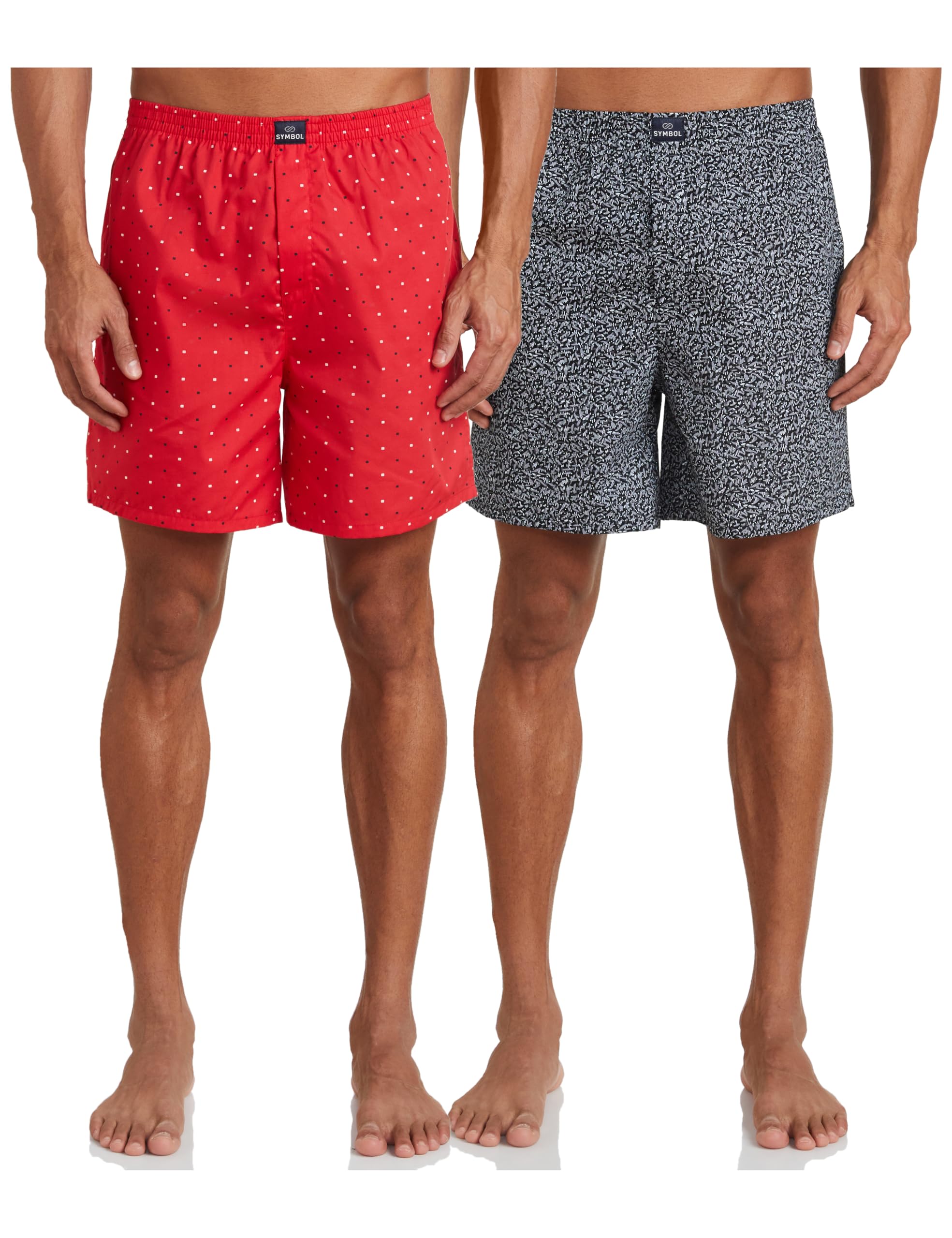 Men's Cotton Printed Boxer Shorts (Combo Pack of 2) Casual | Underwear | Half Pants | Short Pant - Regular Fit with Back Pocket