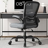 Vista 11 de Silla de oficina Mimoglad, silla de escritorio ergonómica con soporte lumbar ajustable, silla de computadora de malla de respaldo alto
