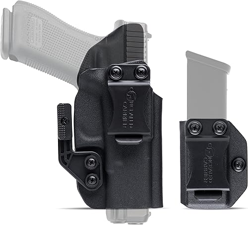 Vista 2 de Funda IWB compatible con Glock 17 19 Compañía propiedad de veteranos de combate Fundas de transporte ocultas en el interior de la cintura Fibra